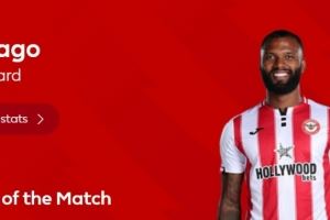 20分钟梅开二度，官方：伊戈尔当选布伦特福德3-1曼联全场最佳