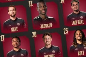 你的头顶怎么尖尖的😯拜仁首发图，杰克逊头部比队友“大一号”